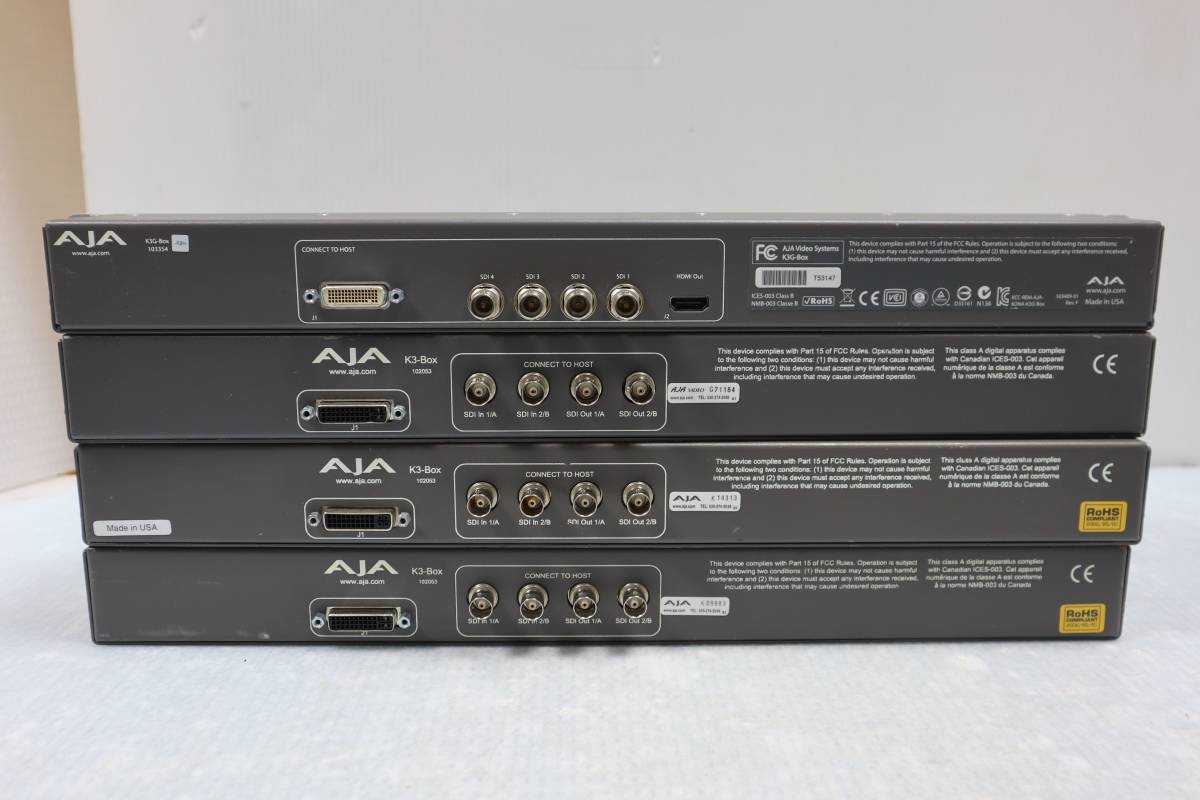 N2714 & 4個セット AJA ビデオ K3G-Box 103354 ブレイクアウトボックス オーディオビデオ編集_画像5