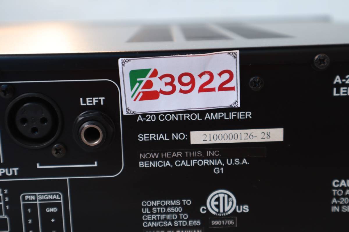 E3922 Y NHT Pro A-20 CONTROL AMPLIFIERの画像9