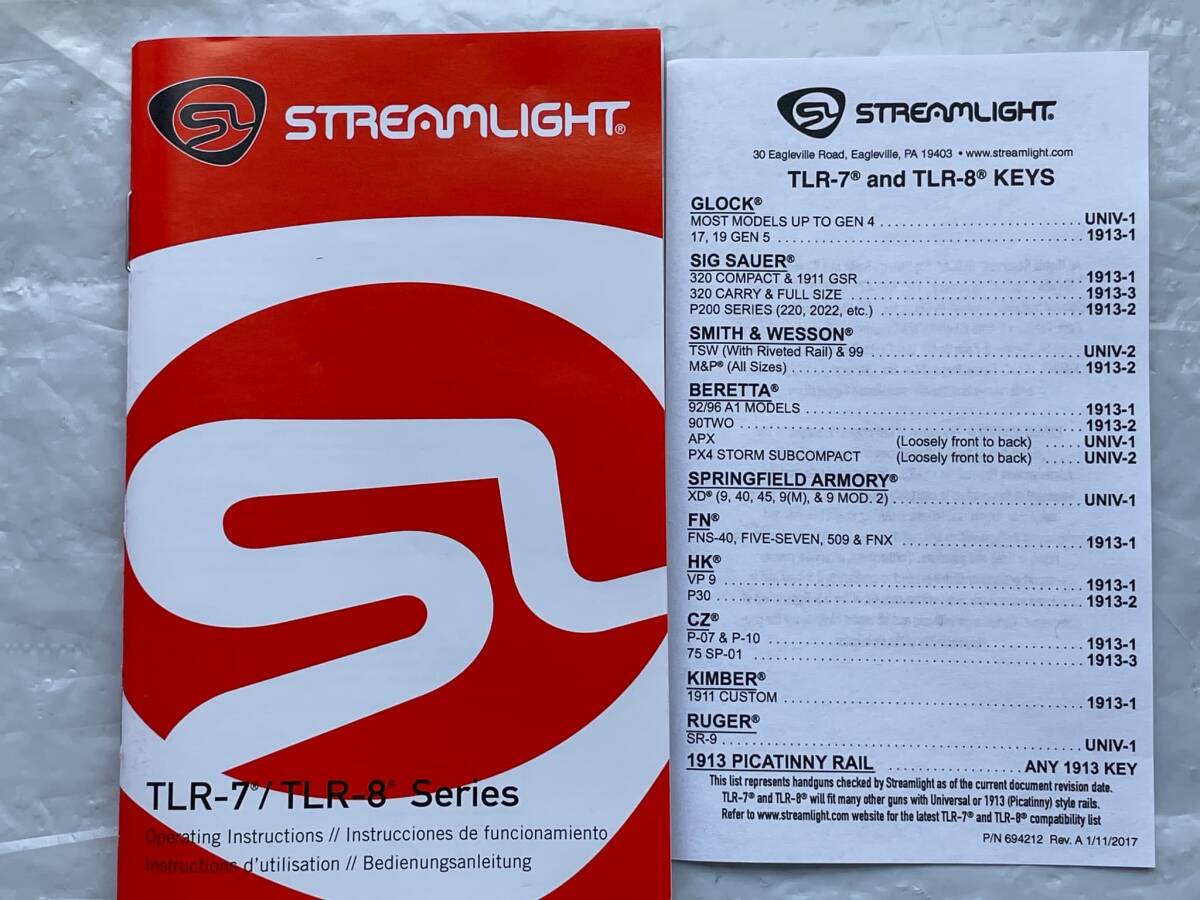★新品未使用！Streamlight TLR-７ ハンドガン用 ウェポンライト BLK_画像9