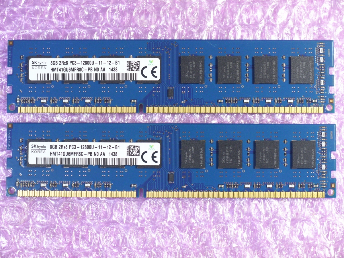 SK.hynix DDR3 メモリ PC3-12800 DDR3-1600Mhz 8GB×2枚 16GB_画像1