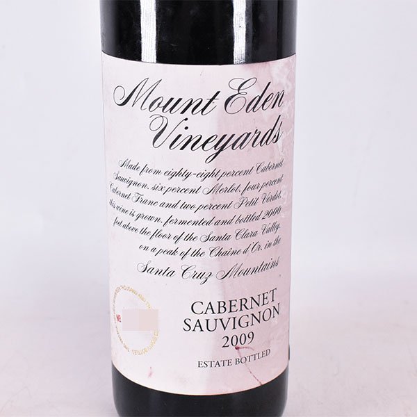 1円～★マウント エデン ヴィンヤード カベルネ ソーヴィニヨン 2009年 赤 ※ 750ml 14.2% カリフォルニア Mount Eden Vineyards C170461_画像1