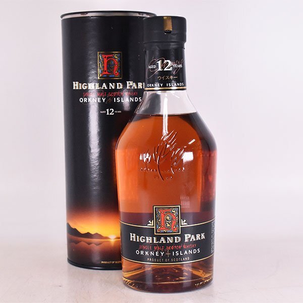 1円～★ハイランドパーク 12年 ★旧ボトル ＊箱付 750ml 43% アイランズ HIGHLAND PARK C310364_画像1