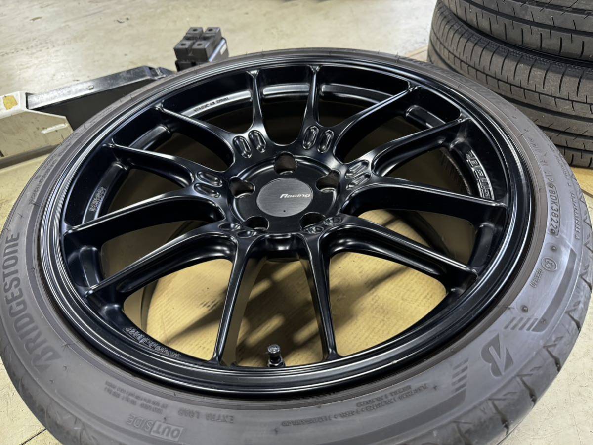 【中古】ENKEI GTC02 19インチ 8.5J＋35×２ 9.5J＋45 ブリジストン S007a F/225/40R19 R/255/35R19 114.3の画像1