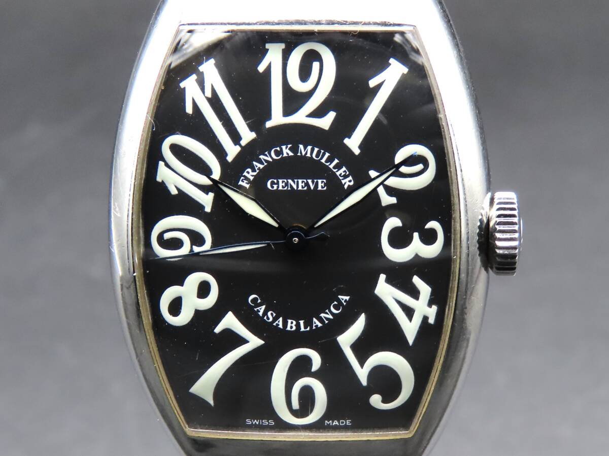 1円～! 稼動品★正規品 FRANCK MULLER フランクミュラー 5850 カサブランカ 自動巻き 純正ブレス ヴィンテージ メンズ腕時計 TTKLG4795の画像2