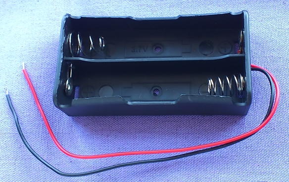 電池ボックス リチウムイオン18650電池 ２本用直列 （長さ68mmまで使用可能）の画像1