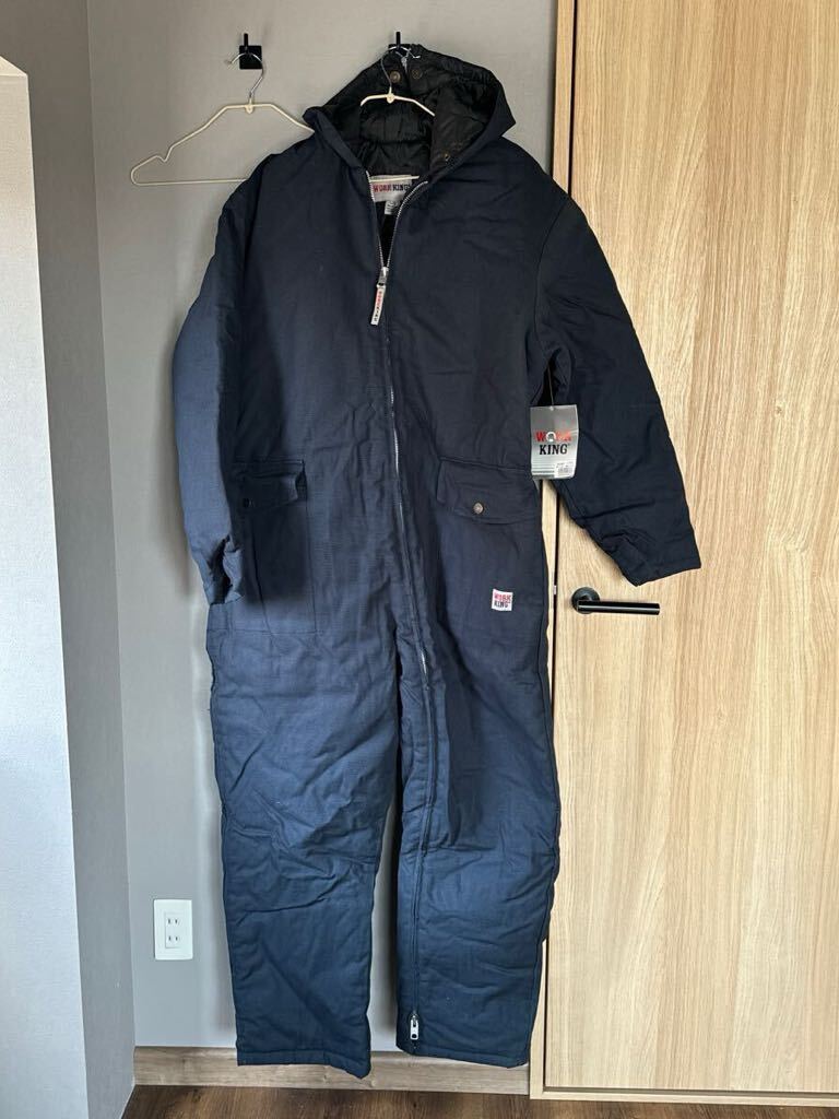 つなぎ 長袖 作業着 WORK KING ツナギ サイズXL 極寒用 新品 DELUXE INSULATED COVERALL 7760 寝袋 雪 スノボ　着る毛布_画像1