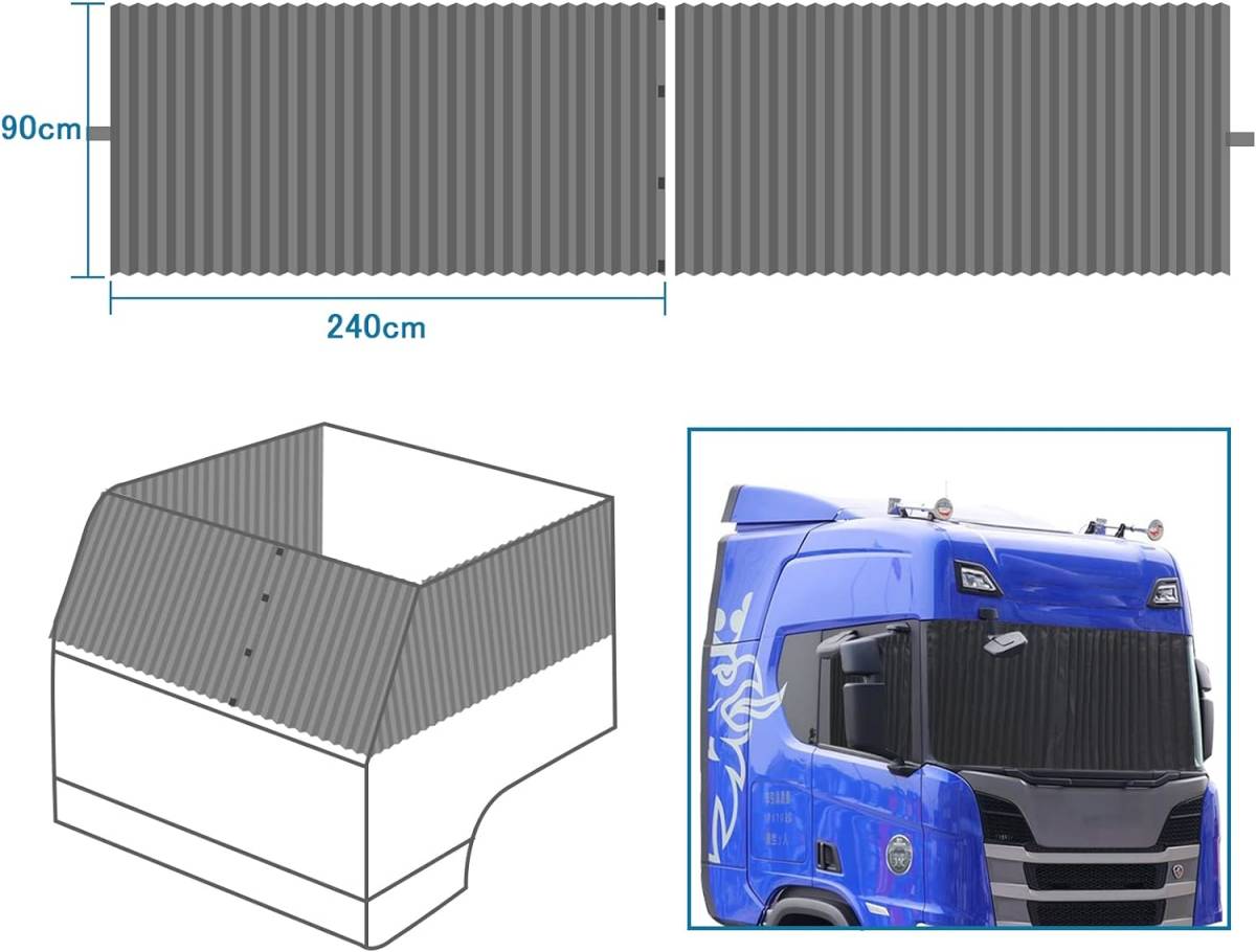  для грузовика занавески большой средний для грузовика товар затемнение занавески плиссировать левый правый 2 листов 240×90cm занавески Runner комплект есть 