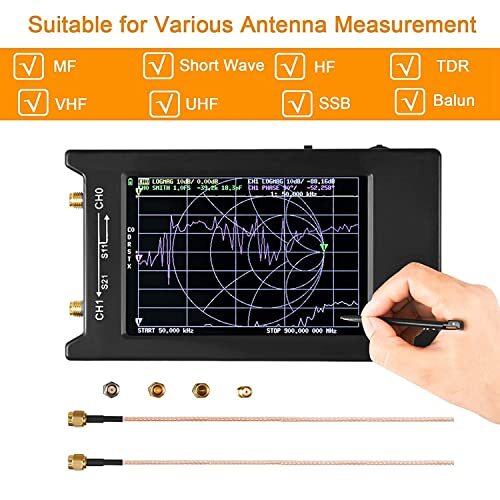  антенна сеть дыра подъемник 50KHz-1.5GHz 4.0 дюймовый LCD короткие волны MF HF VHF UHF антенна дыра подъемник .. волна Nano VNA измерение tool 