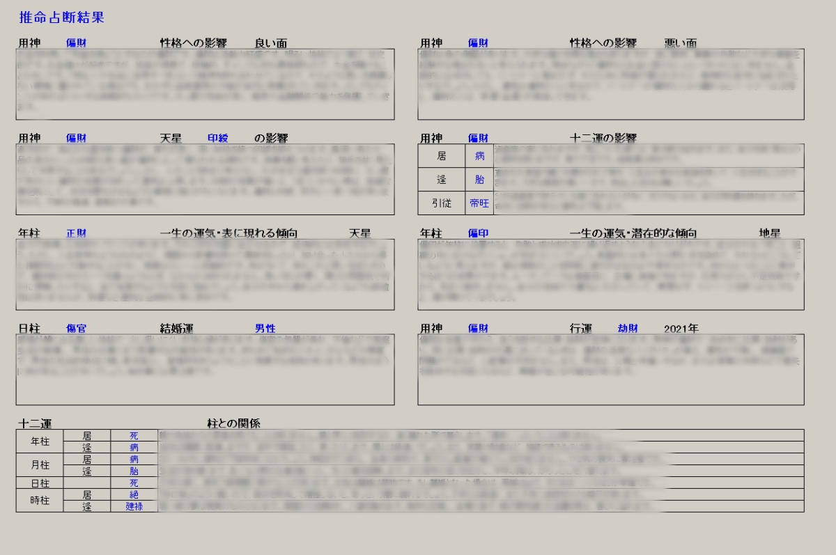 東洋占術シリーズ４ 四柱推命２ 命式 運命盤 推命占断ソフト_画像2