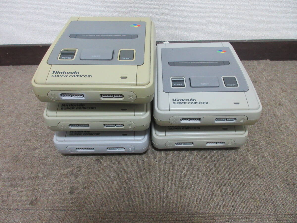 棚2・A7002　Nintendo　任天堂 スーパーファミコン 本体　SHVC-001　5台セット　現状品_画像5