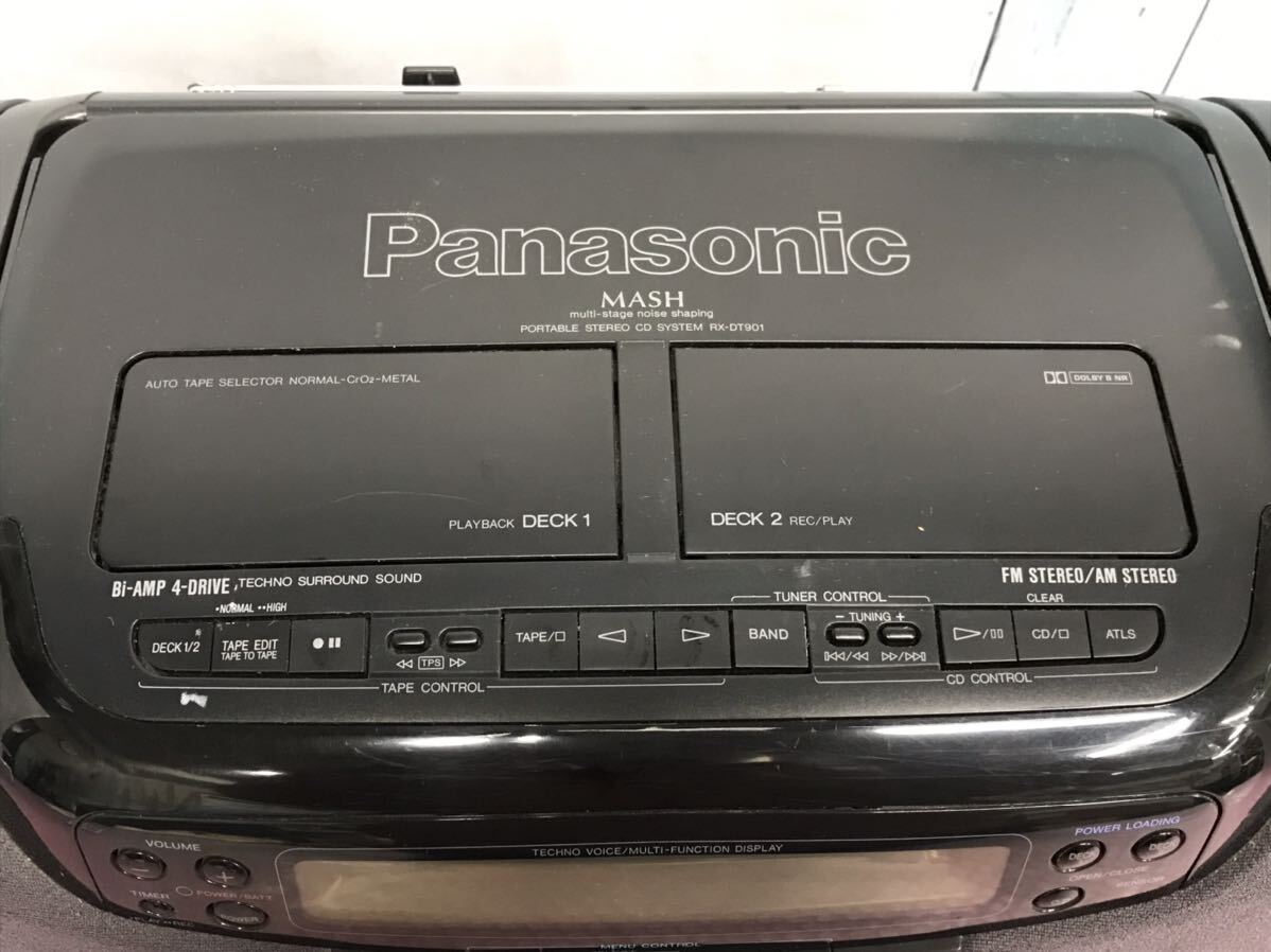 Panasonic RX-DT901，CD再生OK，ラジオ受信OK，テープ再生不可，本体のみ，中古現状品　ジャンク品（140s）_画像3