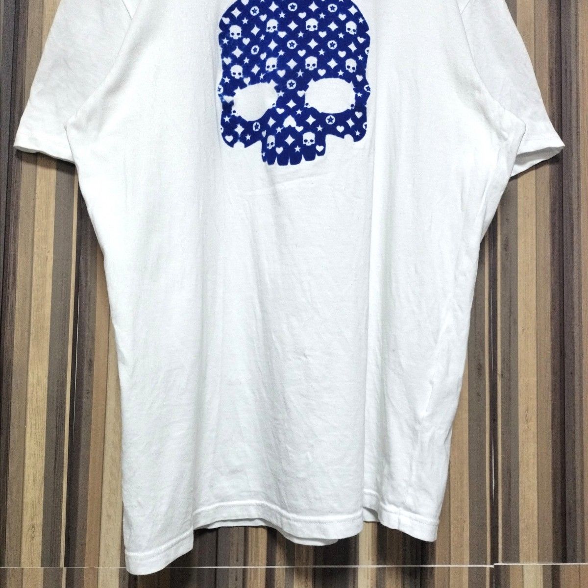 【HYDROGEN】ハイドロゲン スカル プリント デカロゴ 半袖Tシャツ XL
