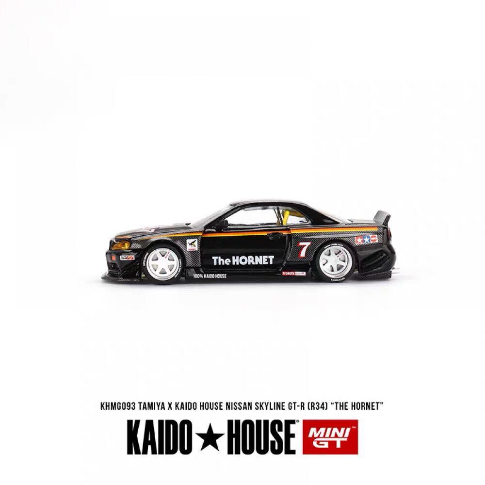 1/64 MINI GT TAMIYA x KAIDO HOUSE タミヤ　街道ハウス　Nissan skyline 日産　スカイライン GT-R R34 ホーネット　黒_画像3