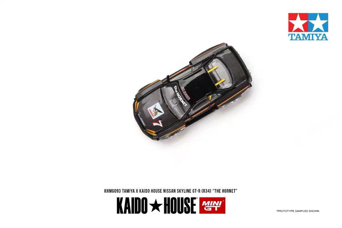1/64 MINI GT TAMIYA x KAIDO HOUSE タミヤ 街道ハウス Nissan skyline 日産 スカイライン GT-R R34 ホーネット 黒の画像4