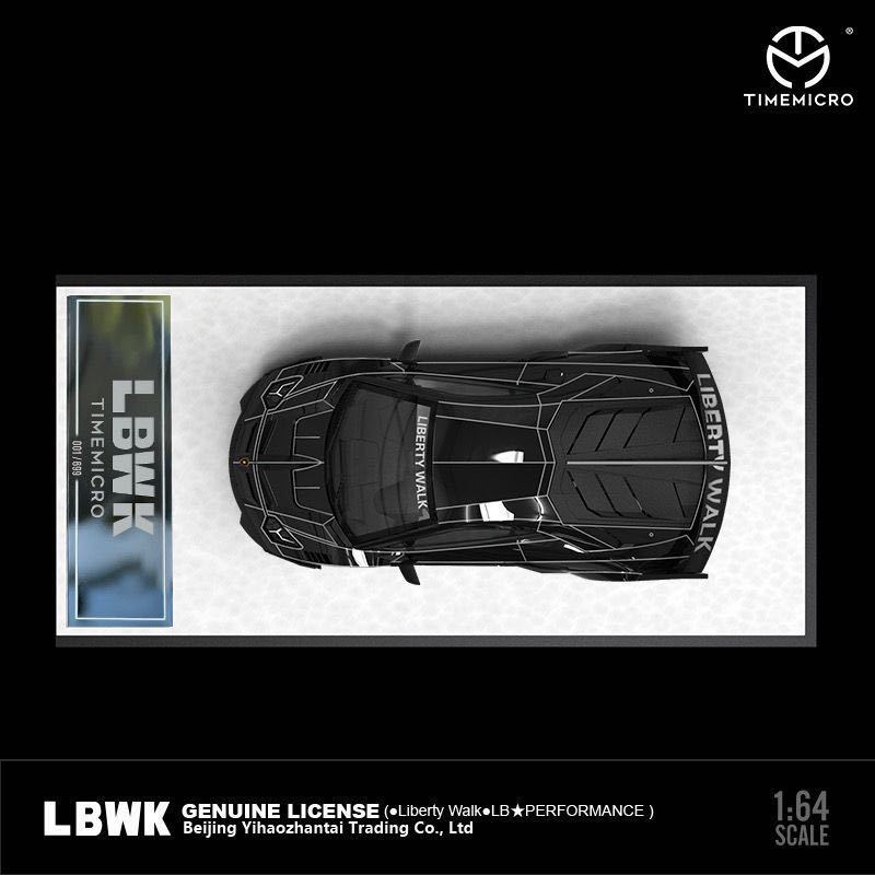 1/64 timemicro ランボルギーニ アヴェンタドール LP700 GT EVO LBWK 黒の画像2