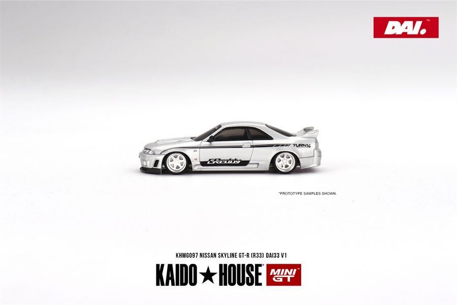 1/64 MINI GT KAIDO HOUSE 街道ハウス　Nissan skyline 日産　スカイライン GT-R R33 シルバー_画像3
