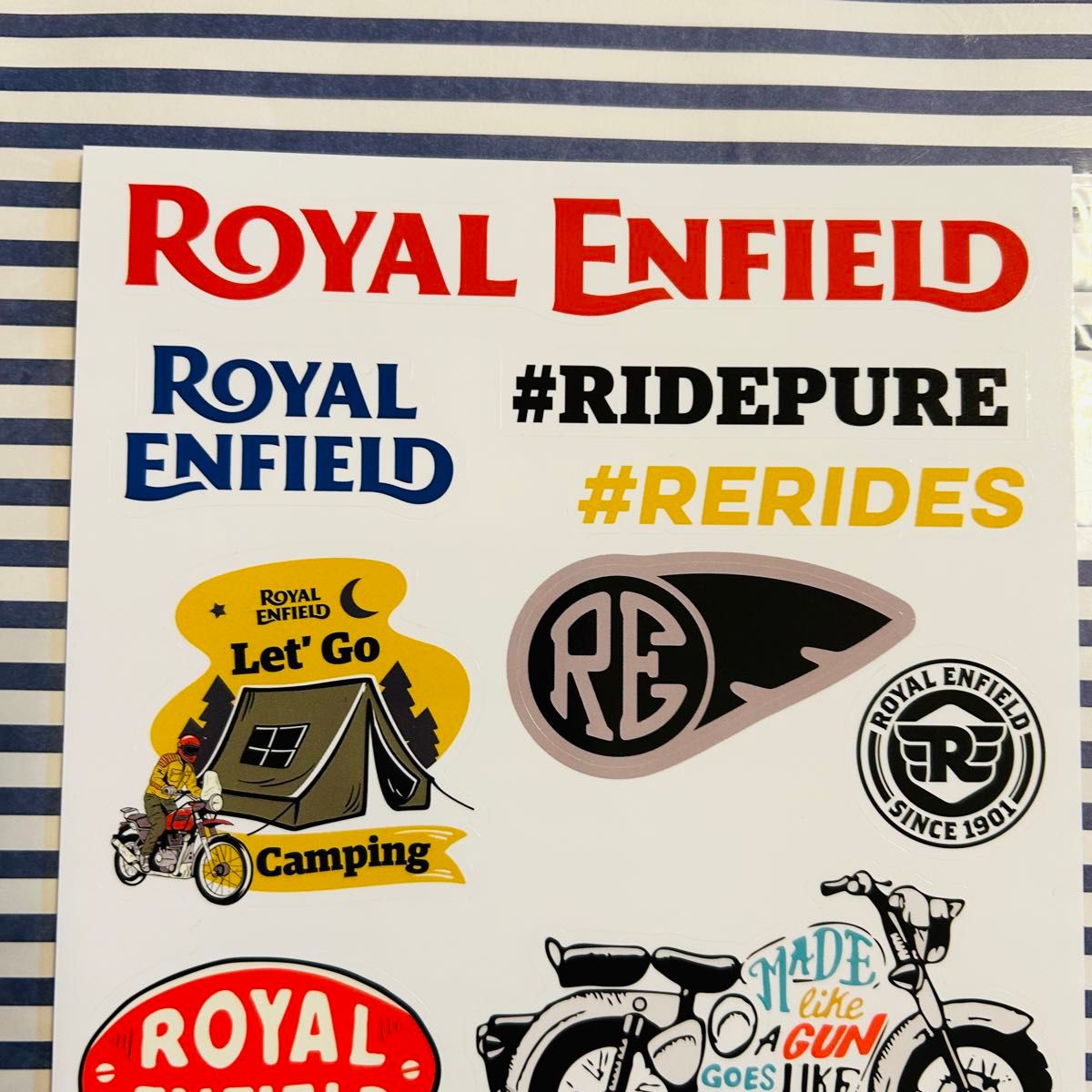 未使用　非売品　ロイヤルエンフィールド　ステッカーシート　ROYAL ENFILED バイク　デカール