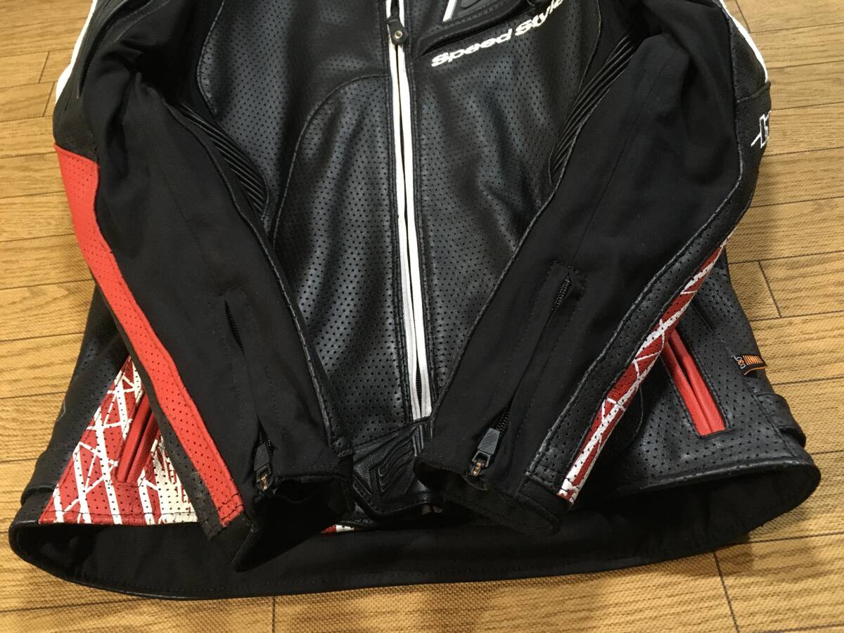 HYOD DEVAC SP D3O ST-X 牛革パンチングレザーレーシングJKT Lサイズ 身長168-172cm 肩/肘/背D3Oパッド・防風インナー付き 良品_画像7