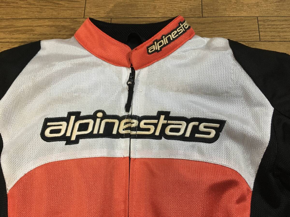 alpinestars FENDING AIR ナイロンメッシュライディングJKT Lサイズ 身長168-172cm 肩/肘/背/胸部パッド・防風インナー付き_画像3