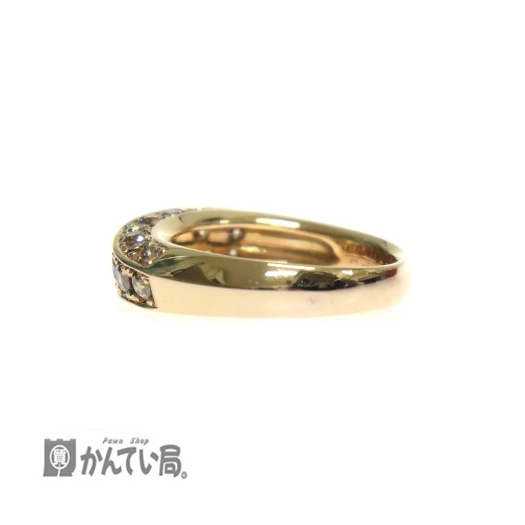 極美品 K18 ダイヤモンドリング 指輪 ダイヤ リングサイズ #13 ダイヤ 1.00ct キラキラ 上品 曲線 カーブ ゴールド 13号_K18 ダイヤモンドリング 指輪