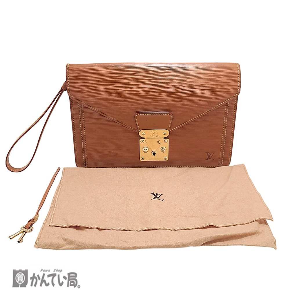 LOUIS VUITTON ルイヴィトン エピ セリエ ドラゴンヌ M52618 ブラウン クラッチバッグ セカンドバッグ ゴールド金具 ホック開閉式の画像10