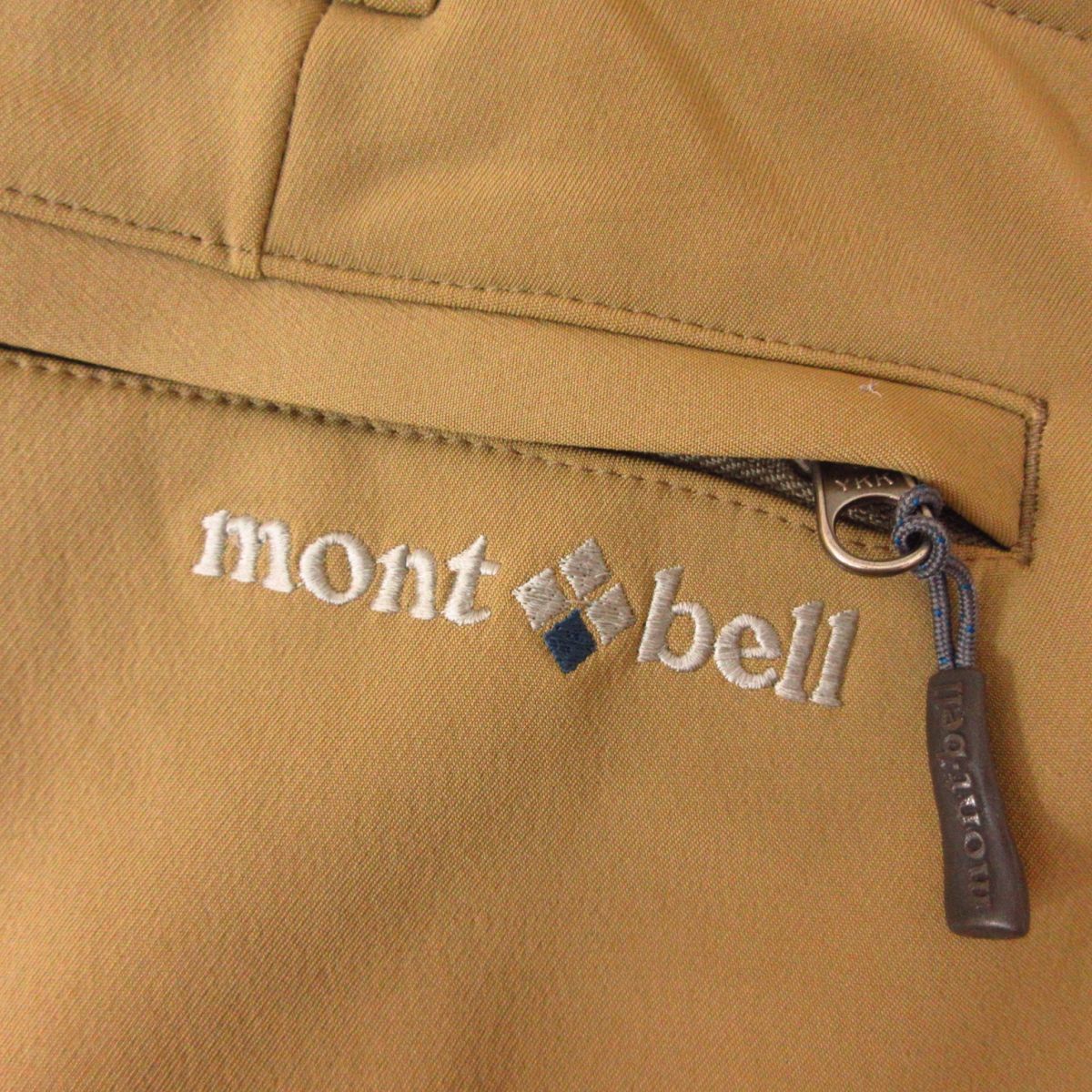 ◎美品！mont-bell モンベル◆シェルパンツ 暖パン 裏起毛 撥水 ストレッチ アウトドア トレッキング ◆メンズ ベージュ XL-Sサイズ◆P4321_画像5