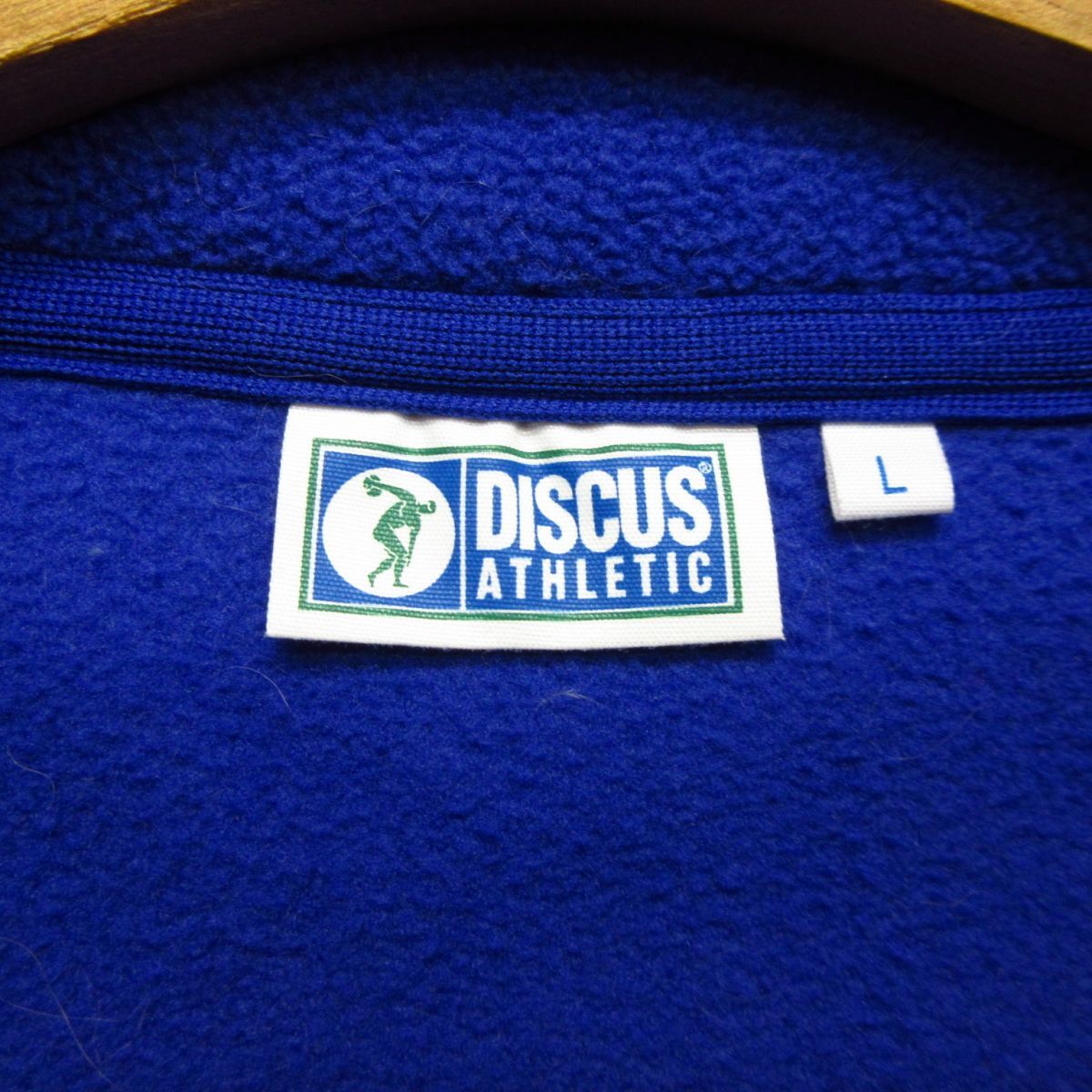 ◎使用少なめ！DISCUS ATHLETIC ディスカス アスレチック◆フリースジャケット スポーツ 秋冬 軽くてあたたかい！◆レディース 青 L◆A4155の画像5