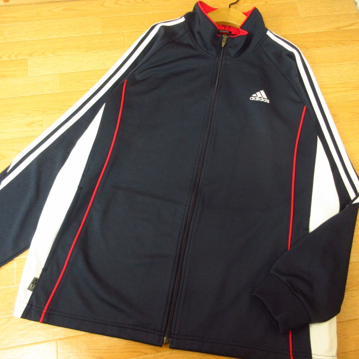 ◎使用少なめ！XL 上下セット！adidas Professional アディダス 野球◆ジャージ ジャケット&ナイロンパンツ◆メンズ 紺x黒◆B3610_画像2