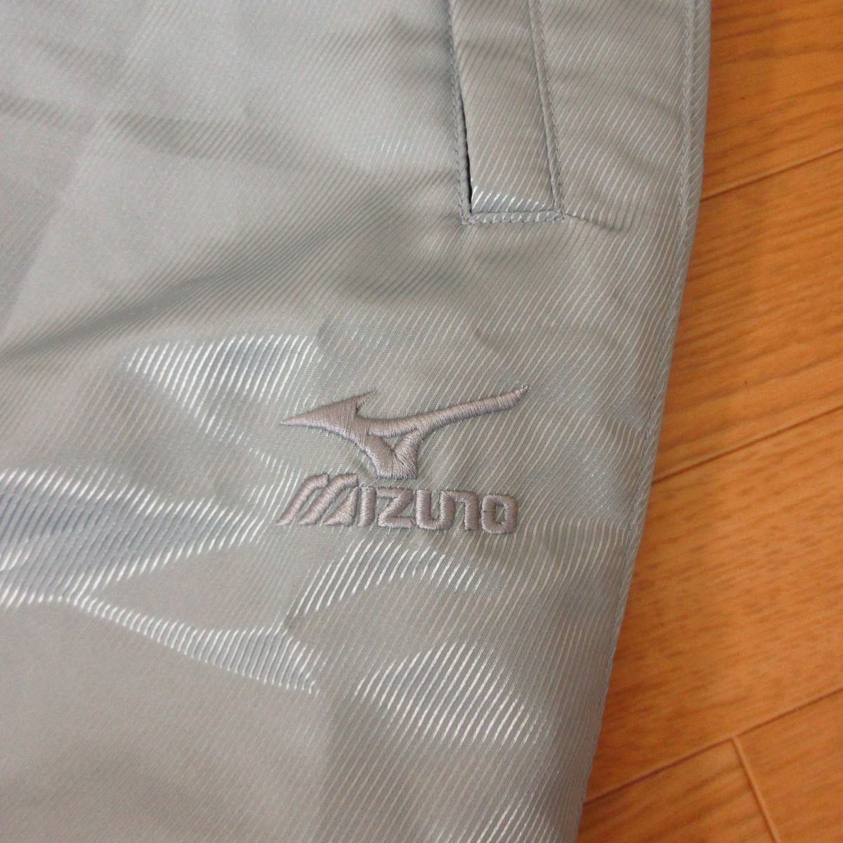 ◎美品！MIZUNO ミズノ M 2本セット◆ナイロンパンツ 裏メッシュ撥 水 トレーニングウェア スポーツ◆メンズ グレー まとめ売り◆C1306_画像5