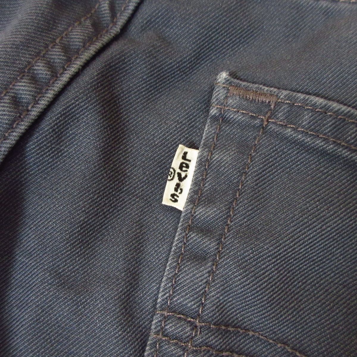 ◎Levi's 502 リーバイス 白タブ◆カラーデニムパンツ レギュラーテーパード ワークパンツ丈短め！◆メンズ 紺 W32 L33インチ◆P4578の画像5