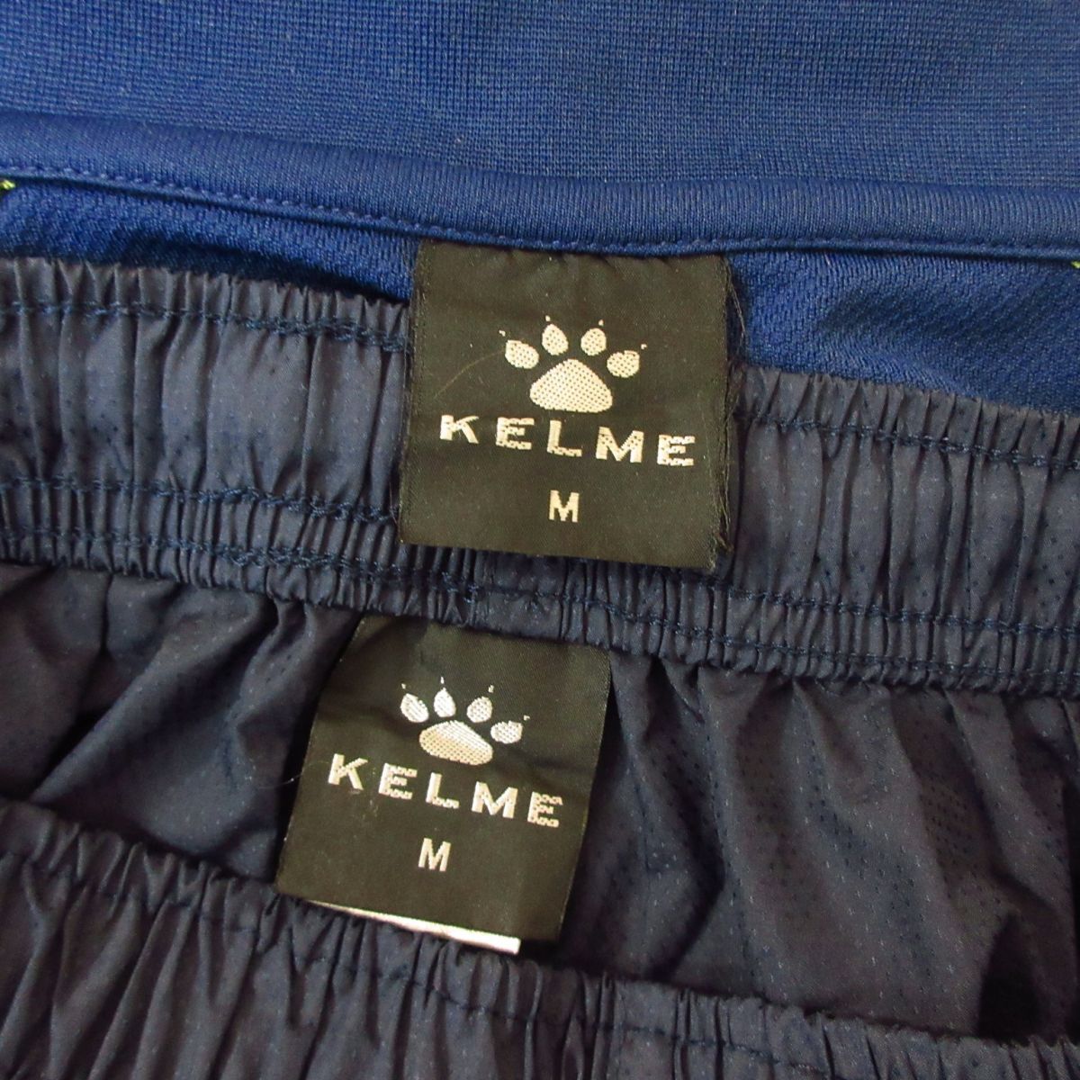 ◎美品！M 上下セット！KELME ケルメ◆ジャージ ジャケット&ナイロンパンツ サッカー◆メンズ 紺◆B3756の画像9