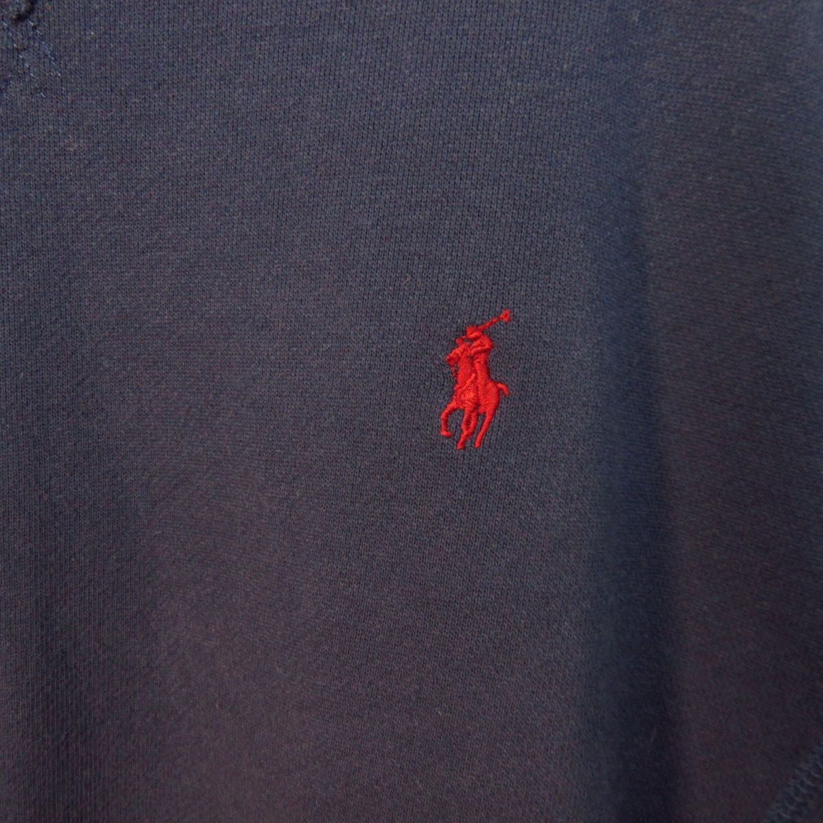 ◎美品！POLO RALPH LAUREN ポロ ラルフローレン◆スウェット トレーナー クルーネック 定番 古着◆メンズ 紺 Lサイズ◆KA4465_画像5