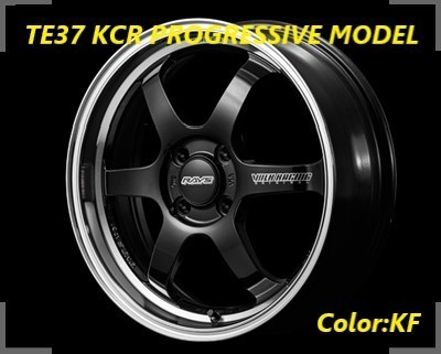 【納期要確認】TE37 KCR PROGRESSIVE MODEL SIZE:5.5J-16 +45(F1) PCD:100-4H Color:KF ホイール4本セット_画像1