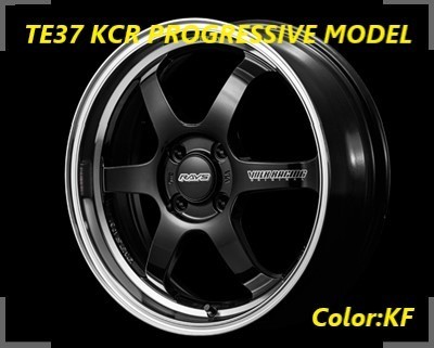 【納期要確認】TE37 KCR PROGRESSIVE MODEL SIZE:5J-15 +45(F1) PCD:100-4H Color:KF ホイール4本セット_画像1