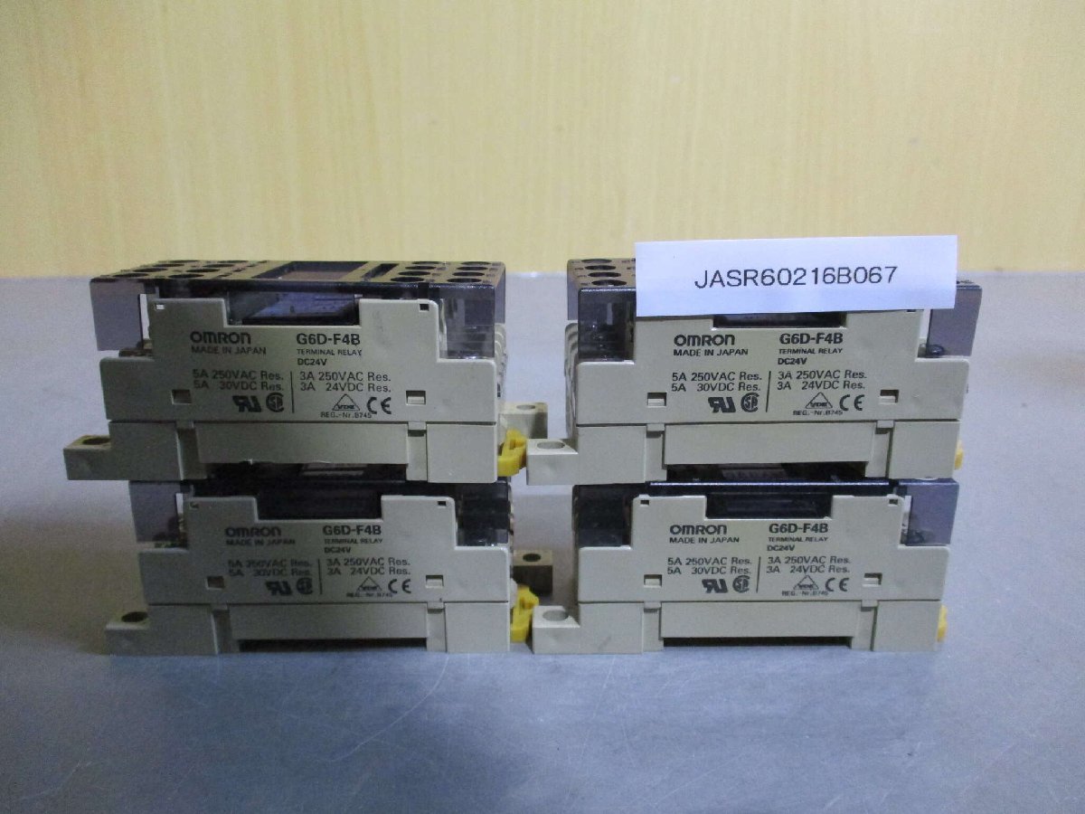 中古 OMRON TERMINAL RELAY G6D-F4B ターミナルリレー 4個 (JASR60216B067)_画像1