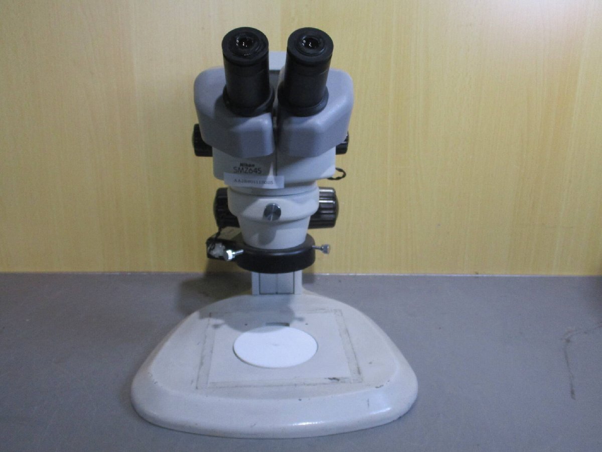 中古 NIKON 実体顕微鏡 標準スタンドセット C-PS/SMZ645/15x/14(AAJR60111B025)