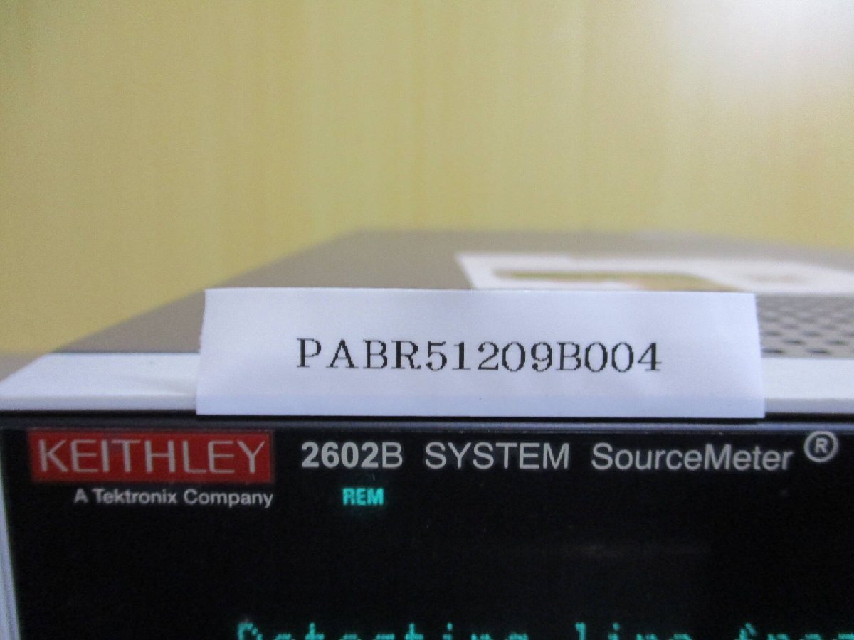 中古 KEITHLEY SYSTEM SOURCE METER 2602B 通電OK (PABR51209B004)の画像2