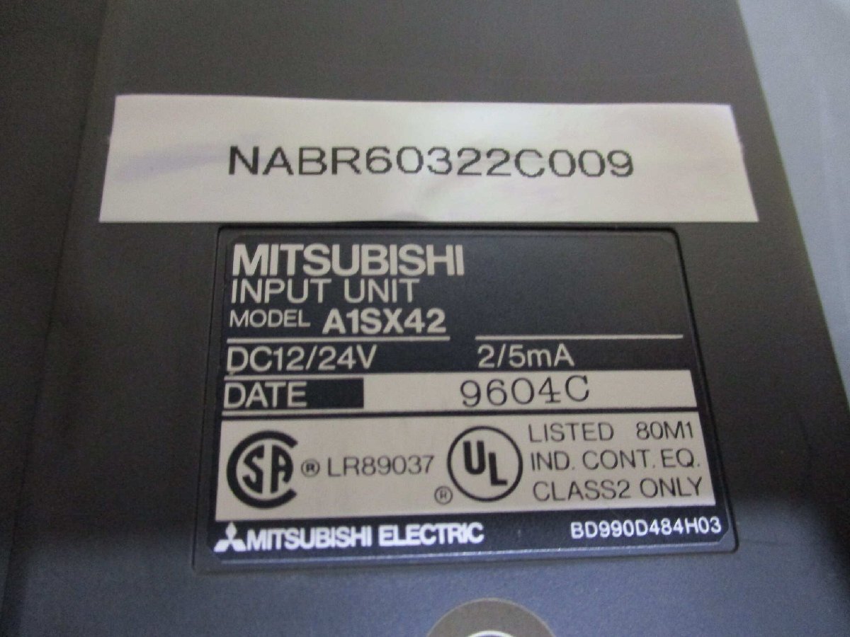 中古 MITSUBISHI INPUT UNIT A1SX42 入力ユニット 4個 (NABR60322C009)_画像2