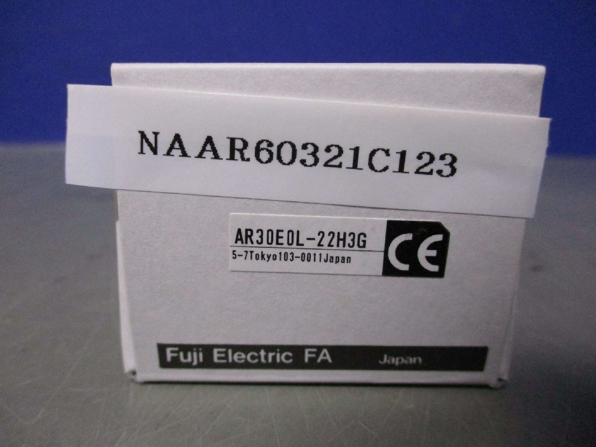 新古FUJI Illuminated Push Button Switch (LED) Φ30 mm Diameter, AR30E0L-22H3G 2SET(NAAR60321C123)_画像2