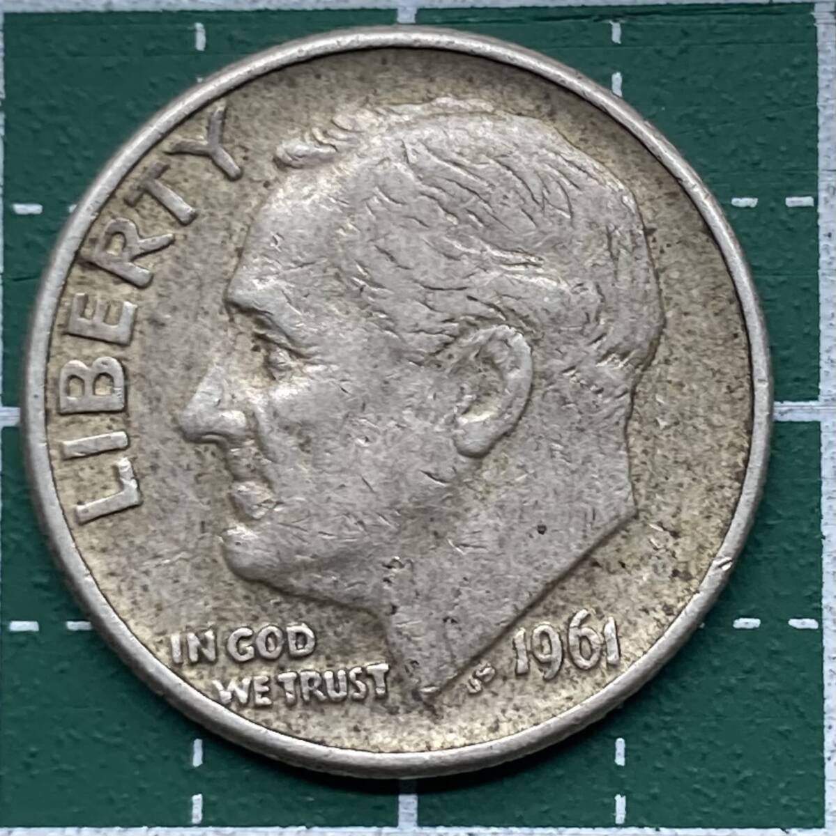 【銀貨】ワンダイム 5枚(D)1959 1960 1961 1963 1964 各1枚 LIBERTY UNITED STATES OF AMERICA ONE DIME（10セント）_画像7