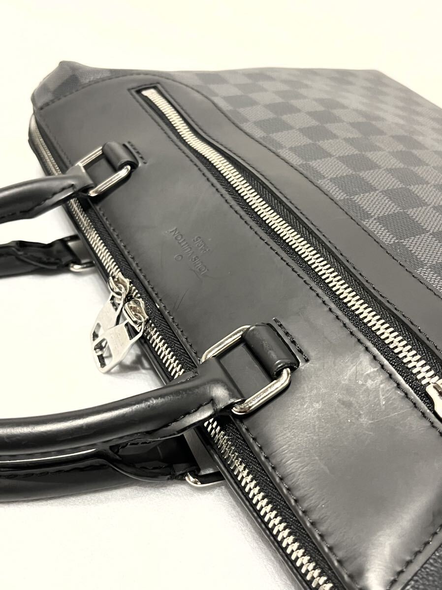 LOUIS VUITTON ルイヴィトン ダミエグラフィット ポルトドキュマンジュール PDJ NM ビジネス バッグ 黒2WAY A4可　メンズ_画像7