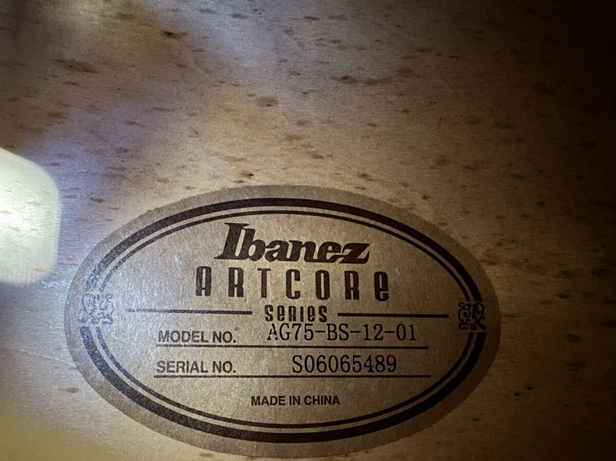 Ibanez AG75-BS-12-01 アイバニーズ フルアコ エレキギター の画像10