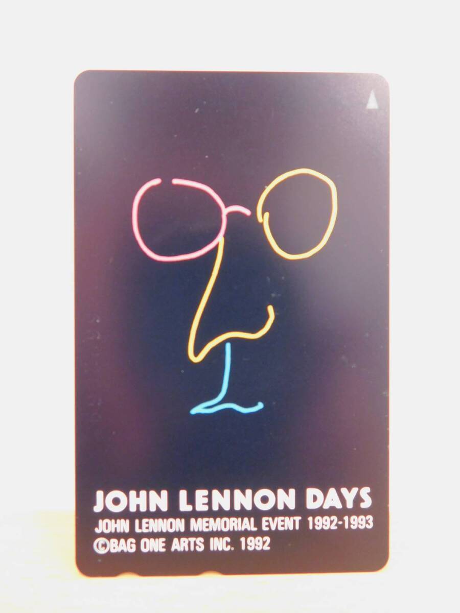 （未使用）テレカ テレホンカード ジョンレノン JOHN LENNON DAYS MEMORIAL EVENT 1992-1993 50度数の画像1