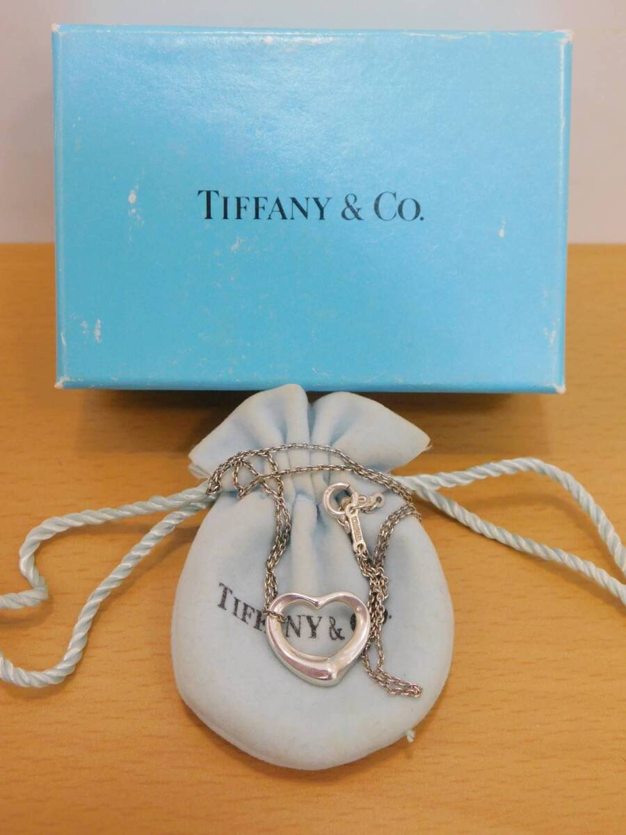 TIFFANY＆Co ティファニー　エルサペレッティ オープンハート SV925 ネックレス　シルバーネックレス　箱・袋有り_画像1