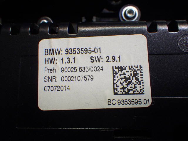 H27年 BMW 5シリーズ 523d F10 LDA-FW20 エアコンスイッチパネル オーディオスイッチ付 61319328425 [ZNo:05009760]_画像3