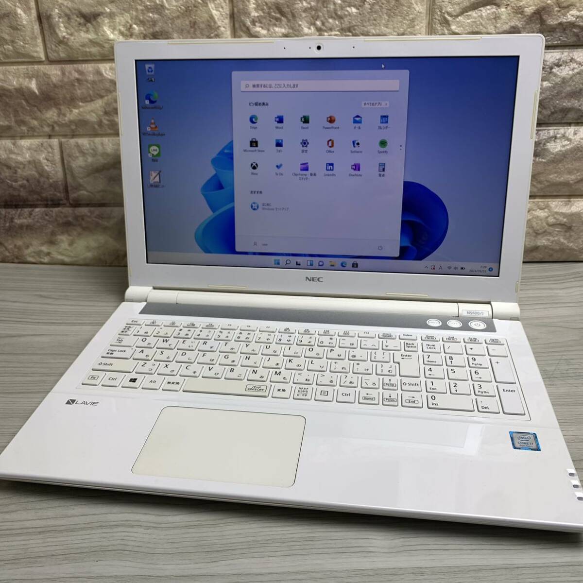 第8世代 Core i7-8550U 新品SSD512GB メモリ12GB NEC LAVIE NS600JAW カメラ WIN11 office2019の画像1