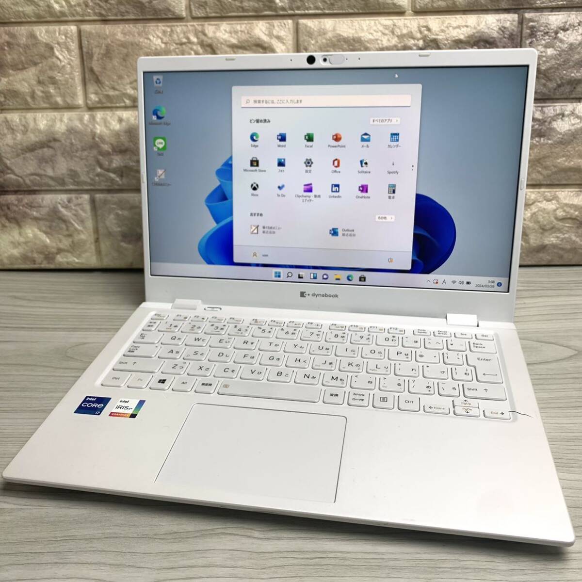 第11世代 Core i7-1165G7 新品M.2-SSD512GB 東芝 Dynabook G8 P1G8PPBW メモリ16GB Full HD WIN11 カメラ office2019_画像1