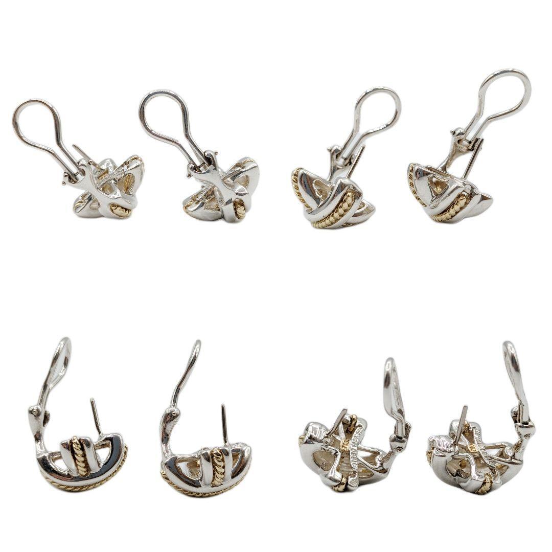 【最終値下げ】TIFFANY&Co. ティファニー シグネチャー コンビ ピアス 750 925 クロス ヴィンテージ VintageTIFFANY アクセサリー_画像4