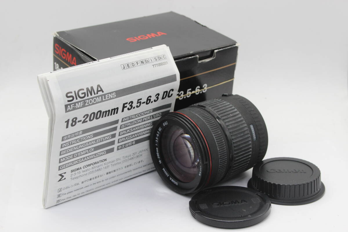 【返品保証】 【元箱付き】シグマ Sigma DC 18-200mm F3.5-6.3 キャノンマウント レンズ s8549_画像1