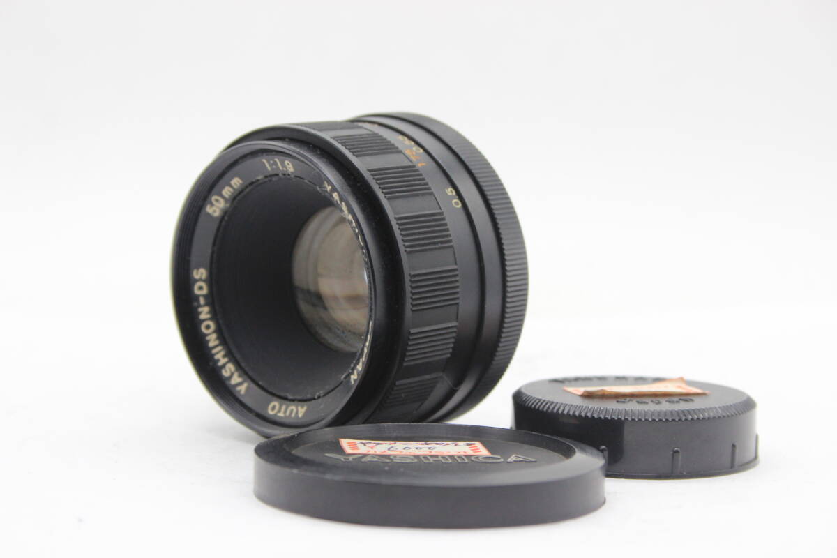 【返品保証】 ヤシカ Yashica Auto Yashinon-DS 50mm F1.9 M42マウント 前後キャップ付き レンズ s8769